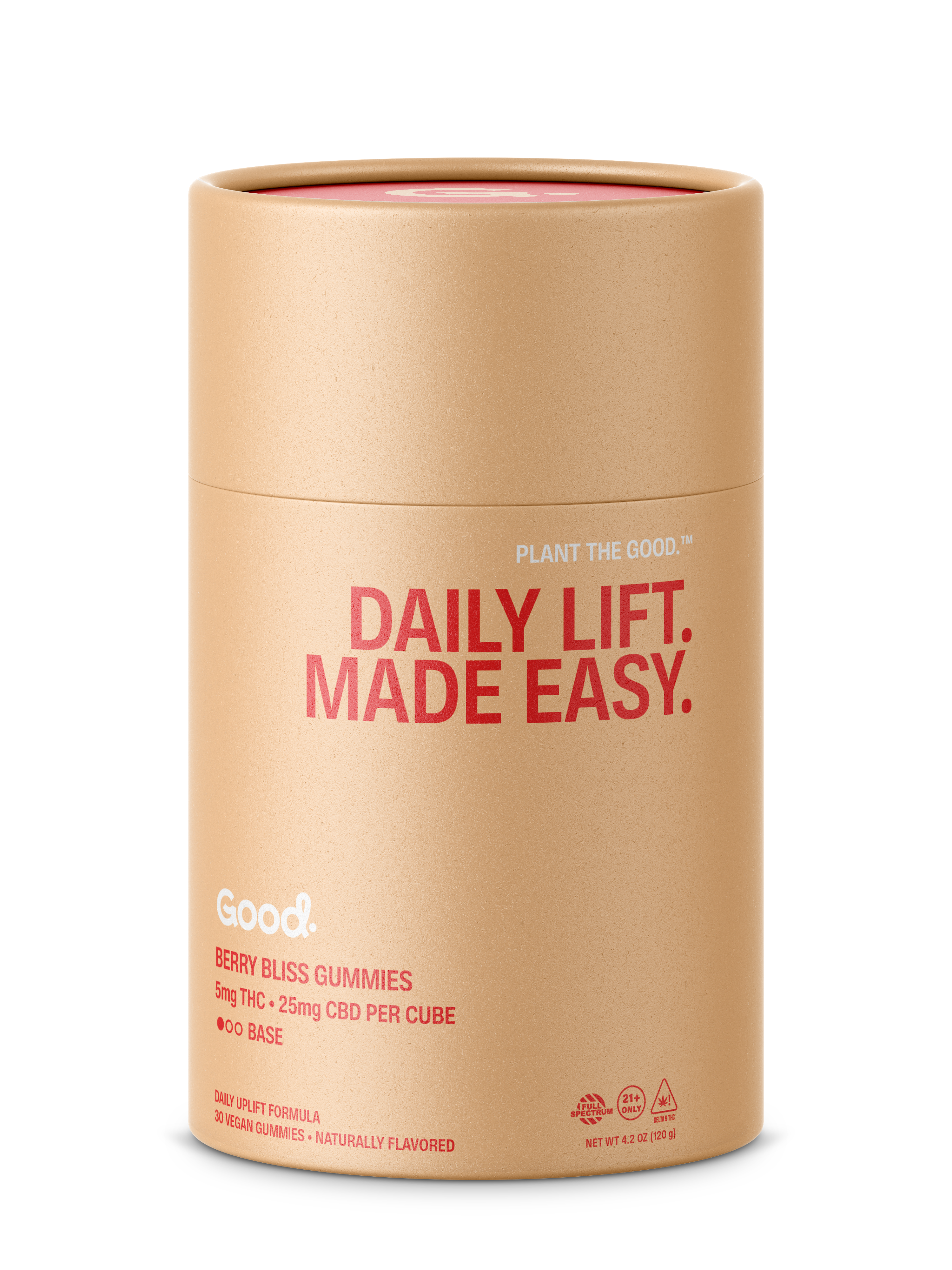 Daily Lift Base 5mg THC + 25mg BD gummies — Good Organics