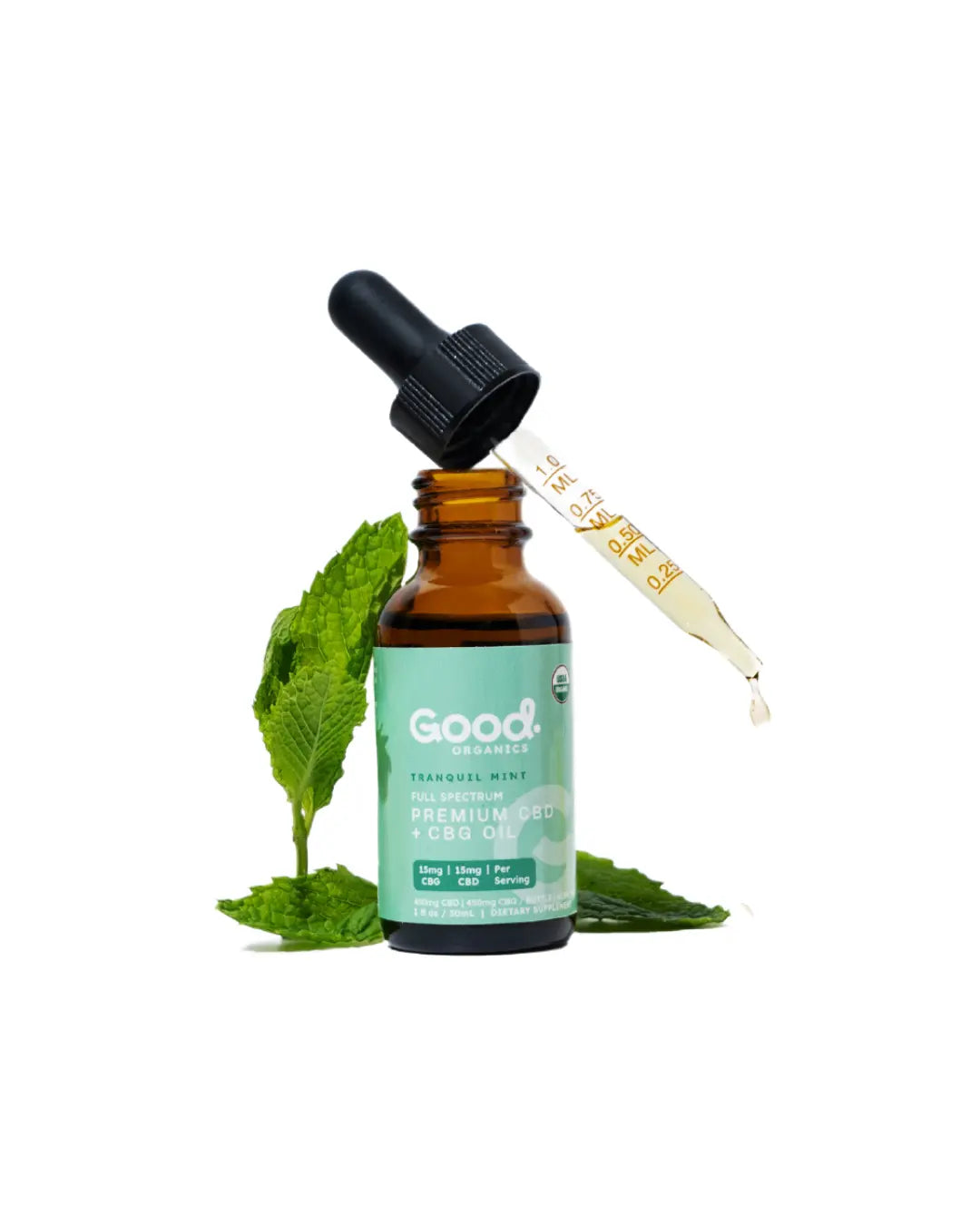 USDA Organic CBD + CBG Tincture - 15mg:15mg