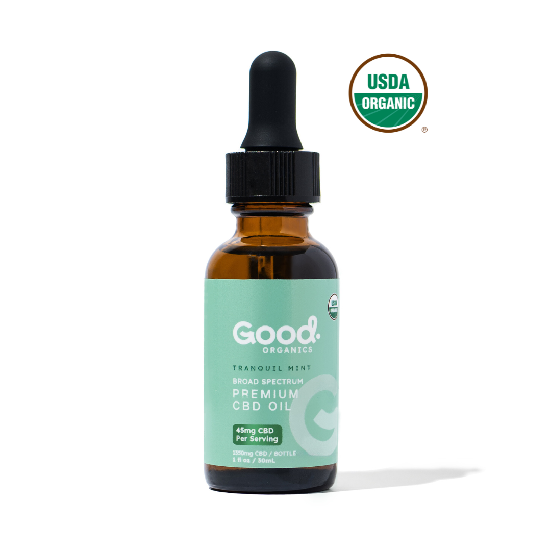 USDA Organic Tranquil Mint CBD Tincture - 1350mg