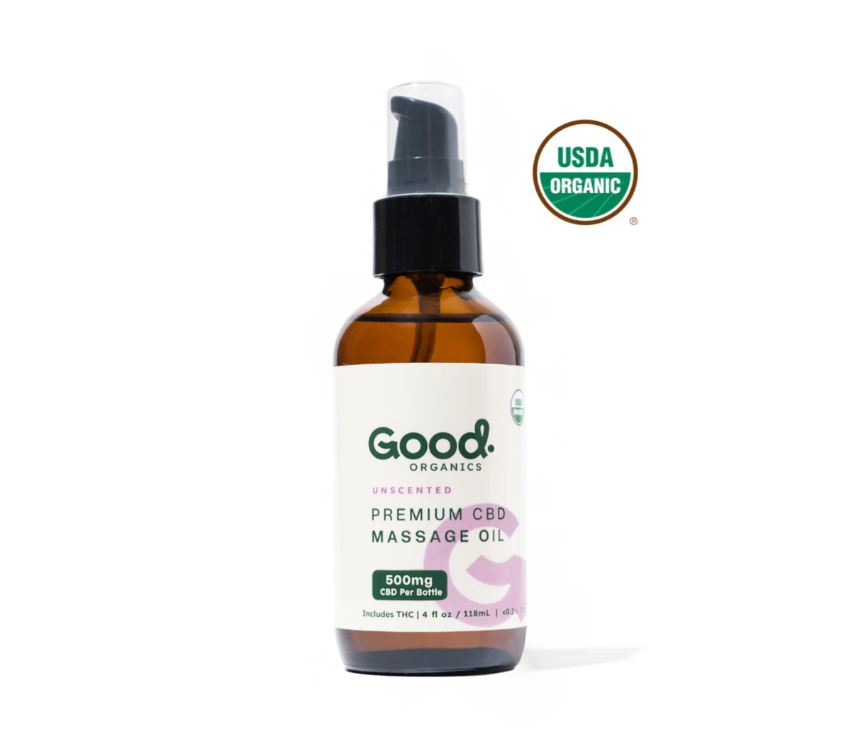 USDA Organic CBD Massage Oil with THC 500mg