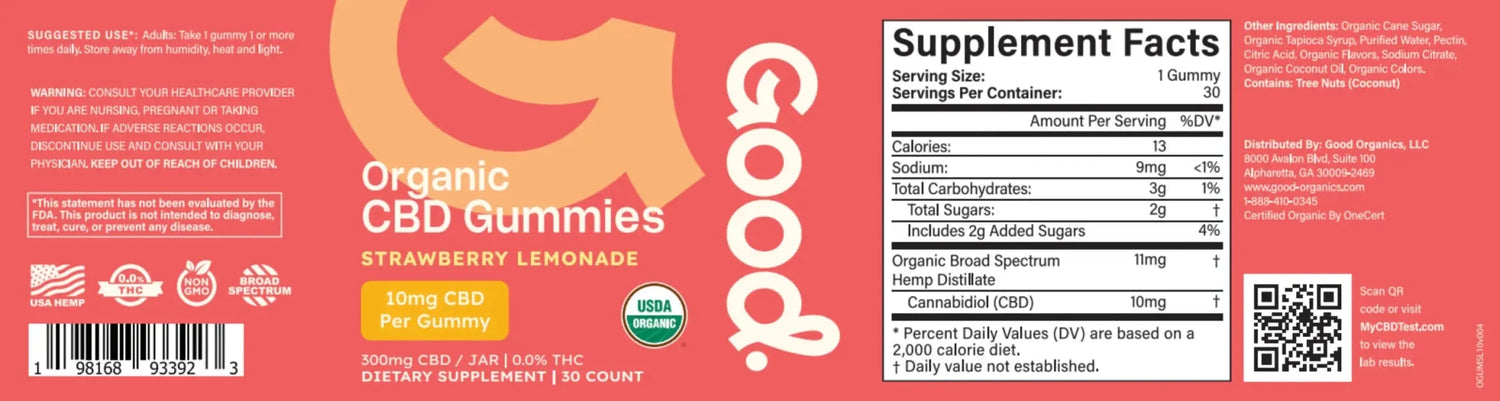Organic Strawberry Lemonade Gummies - Good OrganicsSpecialty Supplements