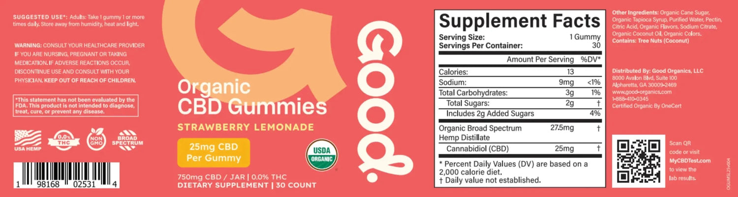 Organic Strawberry Lemonade Gummies - Good OrganicsSpecialty Supplements