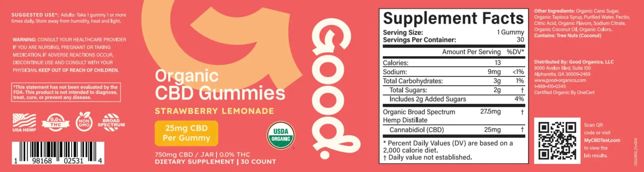 Organic Strawberry Lemonade Gummies - Good OrganicsSpecialty Supplements